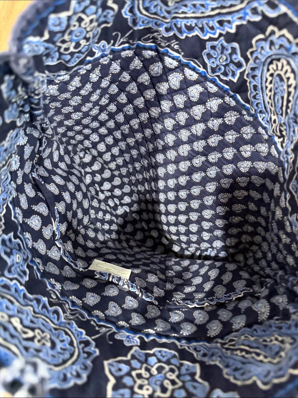 Vera Bradley Quilted Navy Paisley Tote Bag